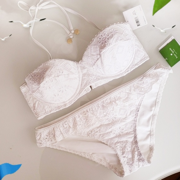 kate spade Other - ♠️kate spade new york♠️White eyelet bikini set Med